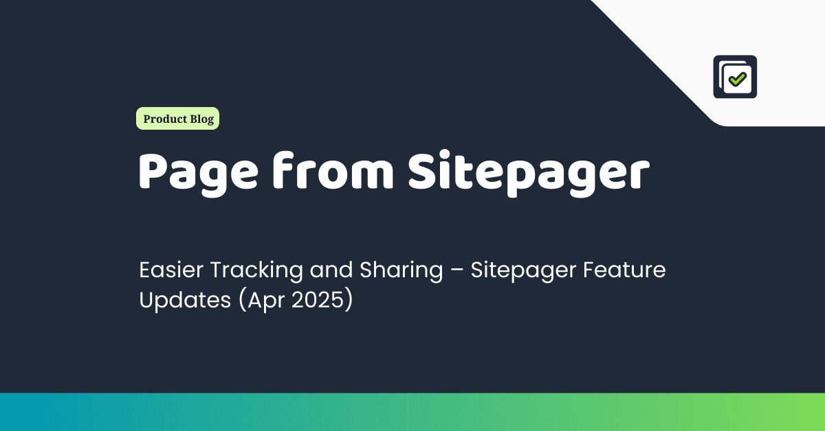 Sitepager Updates April 2025