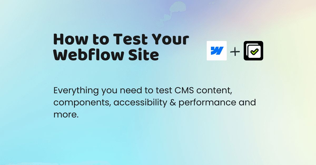 How to Test Your Webflow Website: Complete Guide & Checklist illustration